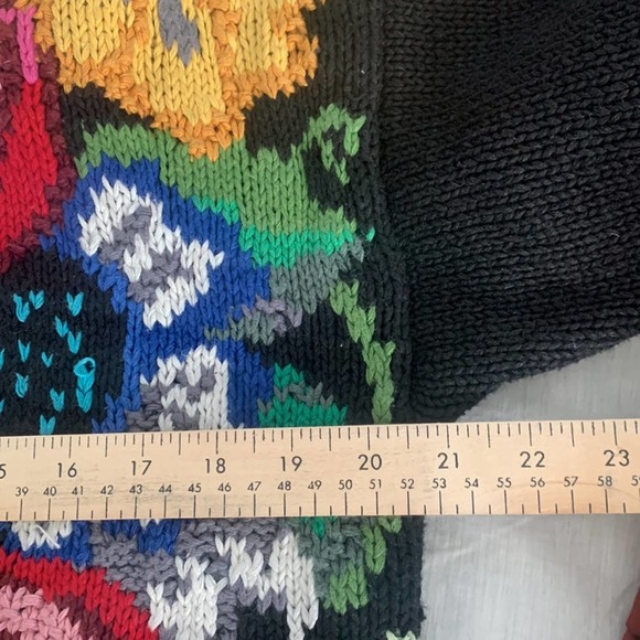 VINTAGE NWT Ramie Cotton Knitted Floral Pullover Sweater. Large - Picture 7 of 10